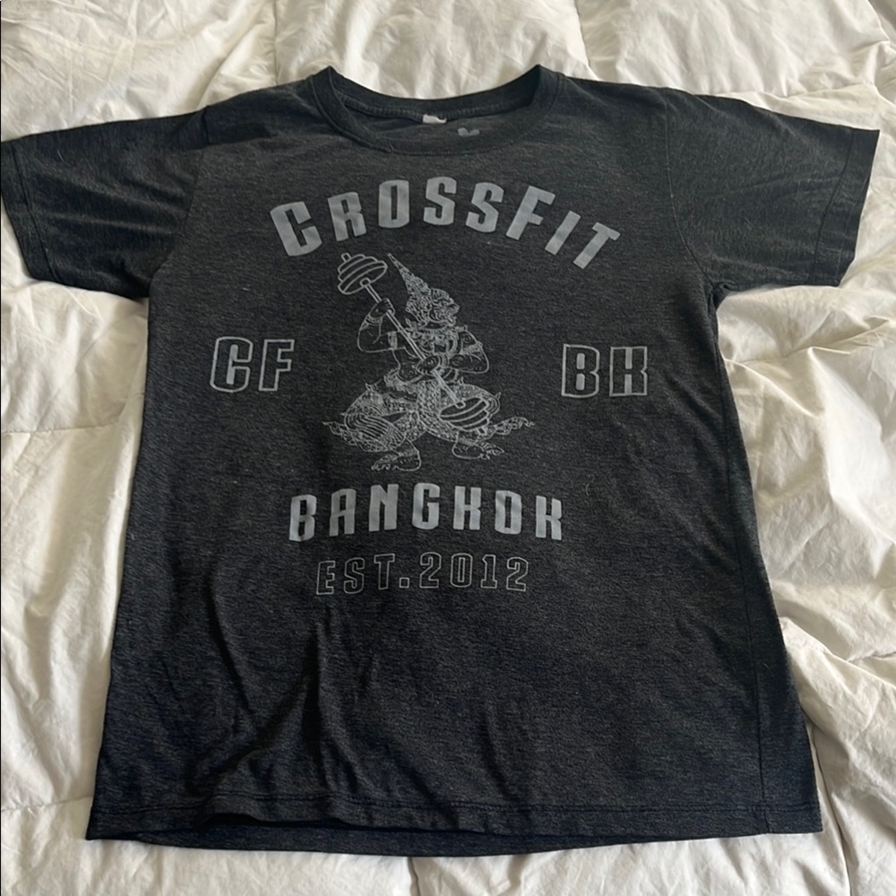CrossFit Bangkok Gray Short Sleeve Tee with Graphic Design